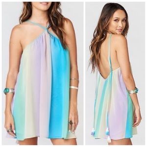 New M show me your mumu rainbow unicorn ombré pastel dress